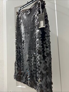 Worthington Black Sequin NEW Skirt soft like silk lining